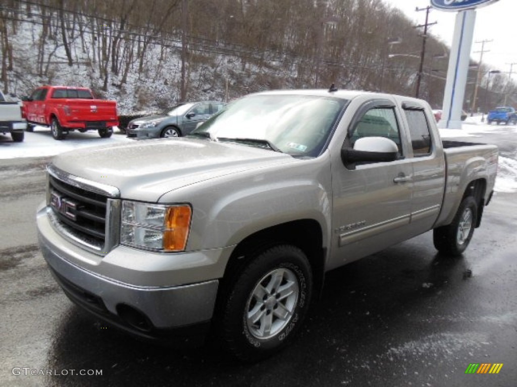 2008 Sierra 1500 SLT Extended Cab 4x4 - Silver Birch Metallic / Ebony photo #4