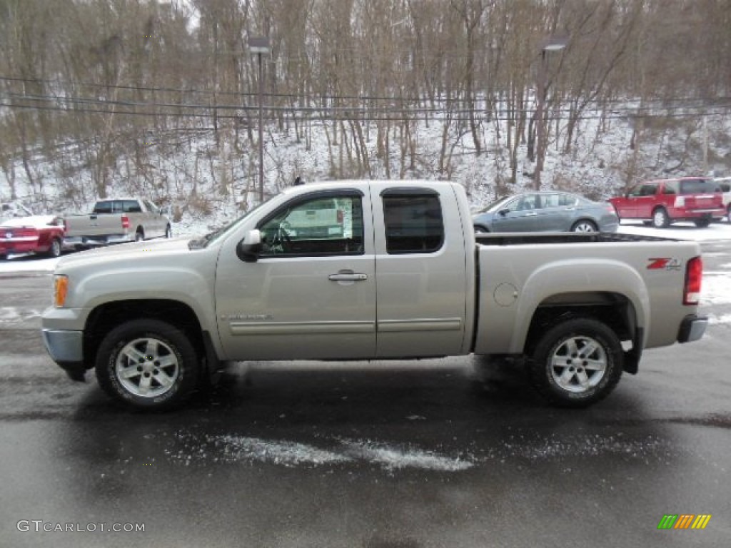 2008 Sierra 1500 SLT Extended Cab 4x4 - Silver Birch Metallic / Ebony photo #5