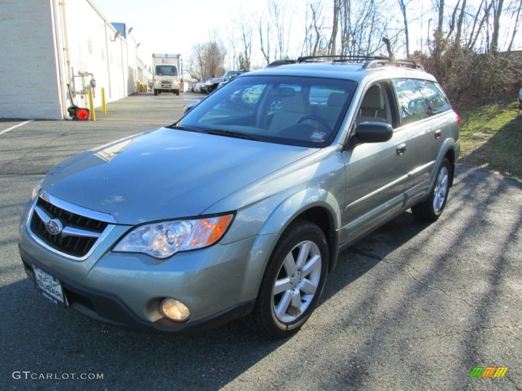 2009 Outback 2.5i Special Edition Wagon - Seacrest Green Metallic / Warm Ivory photo #2