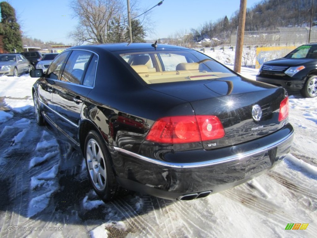 2004 Phaeton W12 4Motion Sedan - Black Klavierlack / Sonnen Beige photo #5