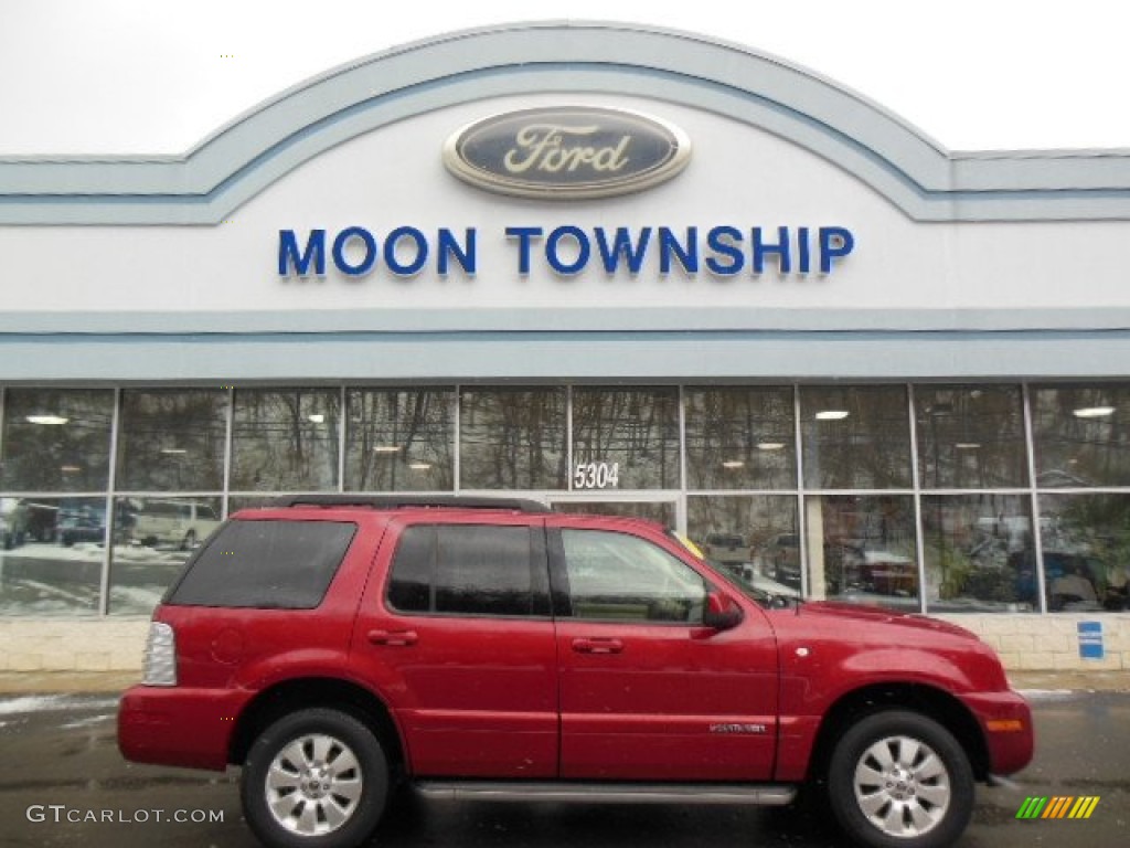 2010 Mountaineer V6 AWD - Sangria Red Metallic / Camel photo #1