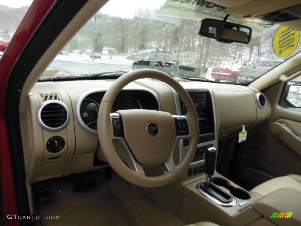 2010 Mountaineer V6 AWD - Sangria Red Metallic / Camel photo #10