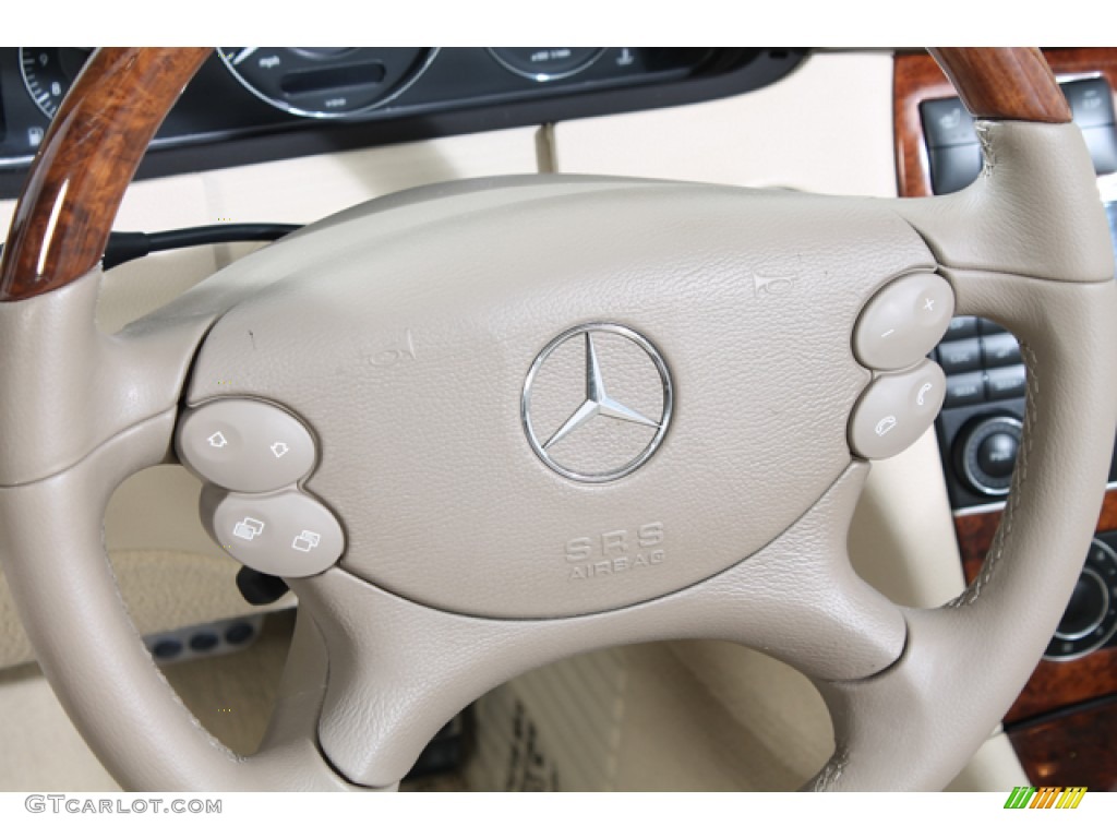 2006 Mercedes-Benz CLK 350 Cabriolet Stone Steering Wheel Photo #76672578