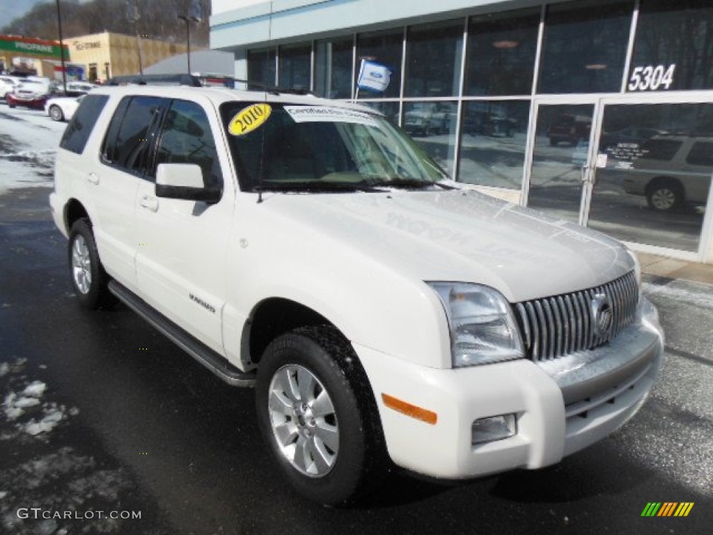 White Suede 2010 Mercury Mountaineer V6 AWD Exterior Photo #76672641