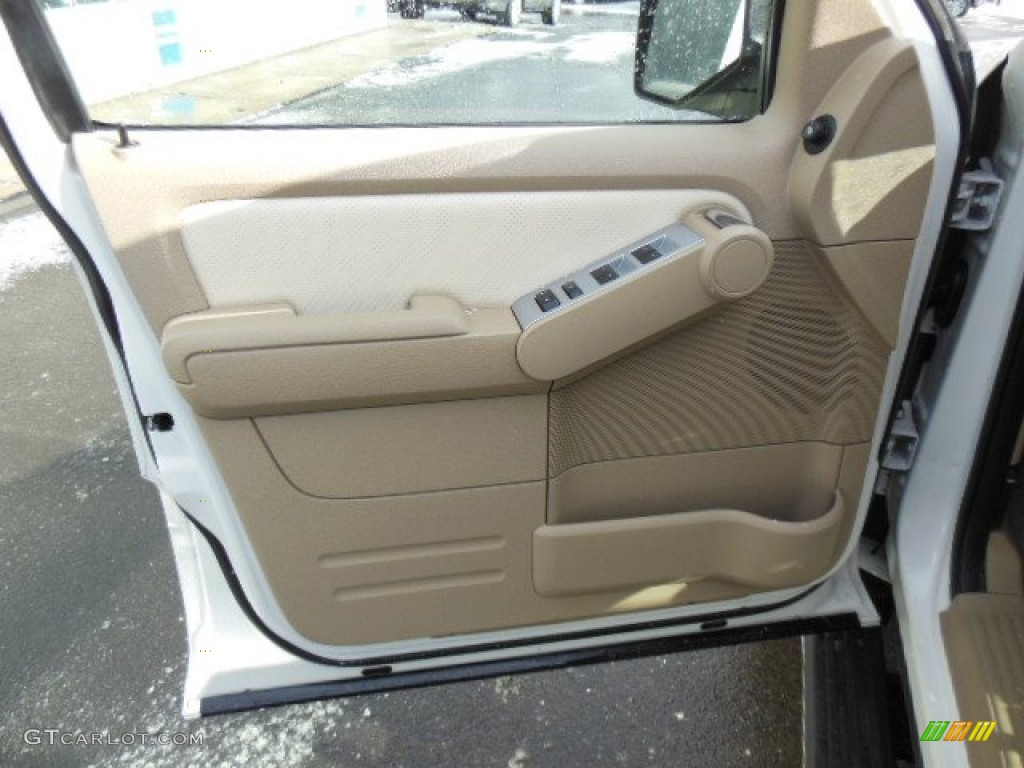 2010 Mercury Mountaineer V6 AWD Camel Door Panel Photo #76672733