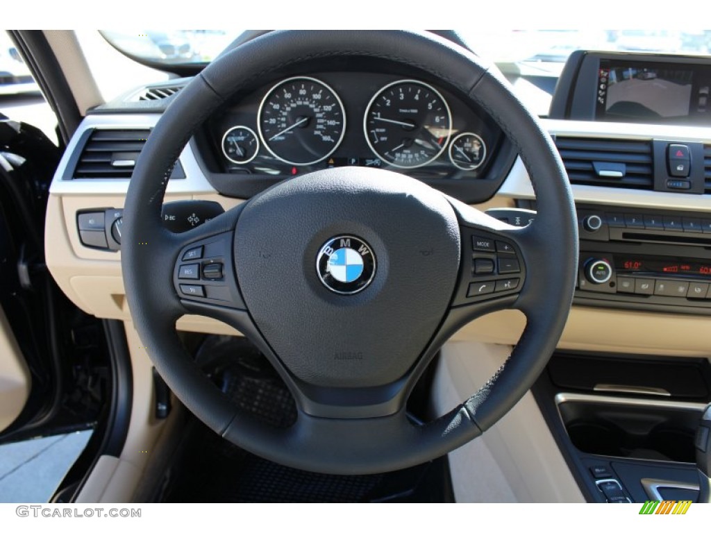 2013 3 Series 328i Sedan - Jet Black / Venetian Beige photo #11