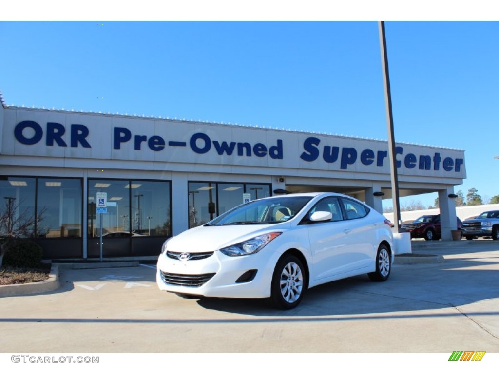 2012 Elantra GLS - Shimmering White / Beige photo #1