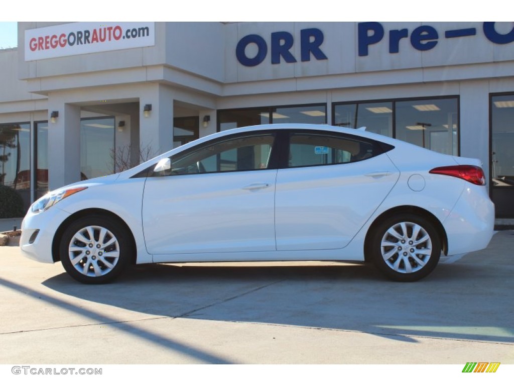 2012 Elantra GLS - Shimmering White / Beige photo #2