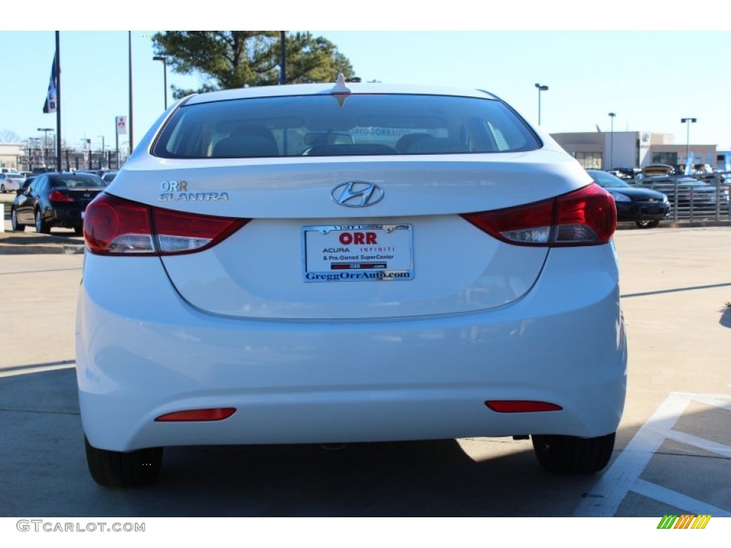 2012 Elantra GLS - Shimmering White / Beige photo #5