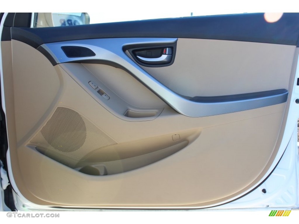 2012 Elantra GLS - Shimmering White / Beige photo #11