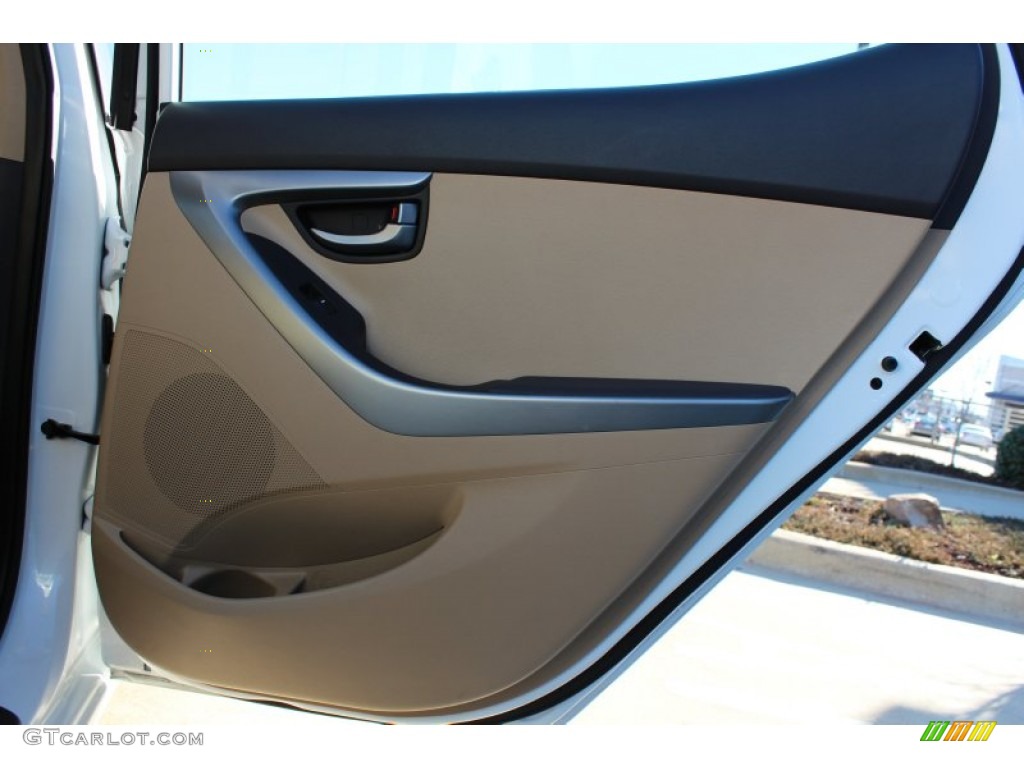 2012 Elantra GLS - Shimmering White / Beige photo #15