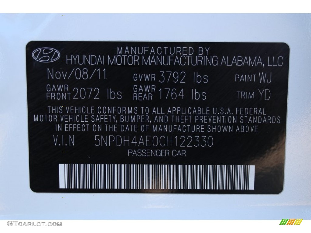 2012 Elantra GLS - Shimmering White / Beige photo #19