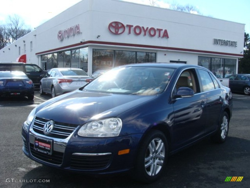 2007 Jetta 2.5 Sedan - Shadow Blue / Pure Beige photo #1