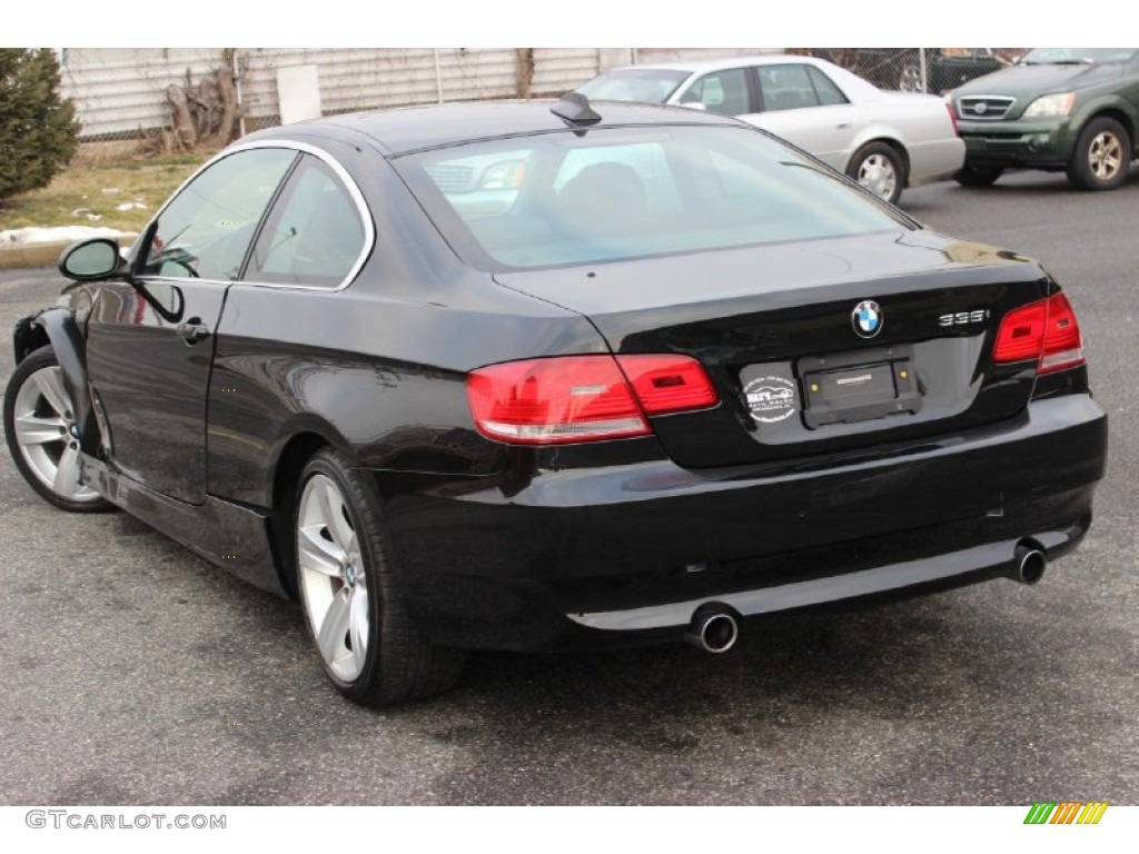 2008 3 Series 335i Coupe - Black Sapphire Metallic / Black photo #3