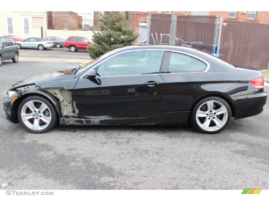 2008 3 Series 335i Coupe - Black Sapphire Metallic / Black photo #11