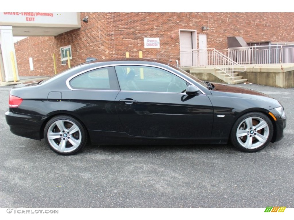 2008 3 Series 335i Coupe - Black Sapphire Metallic / Black photo #13