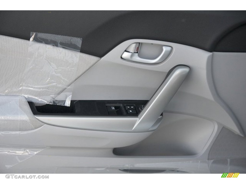 2013 Civic LX Coupe - Taffeta White / Gray photo #9