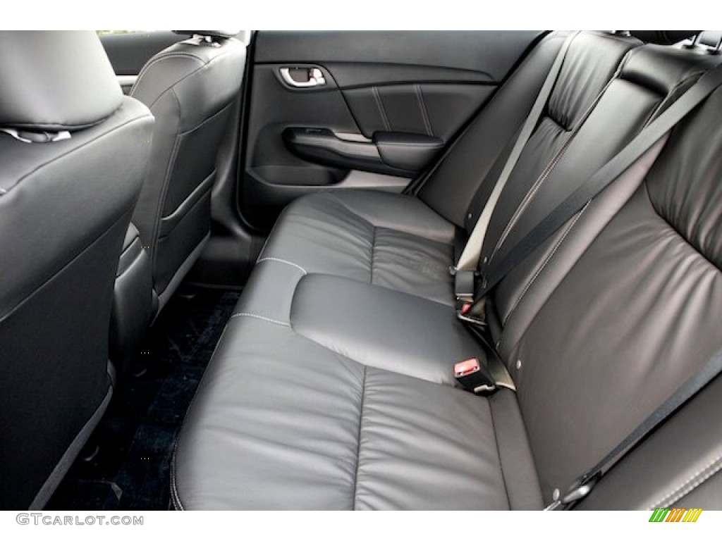 Black Interior 2013 Honda Civic EX-L Sedan Photo #76677912