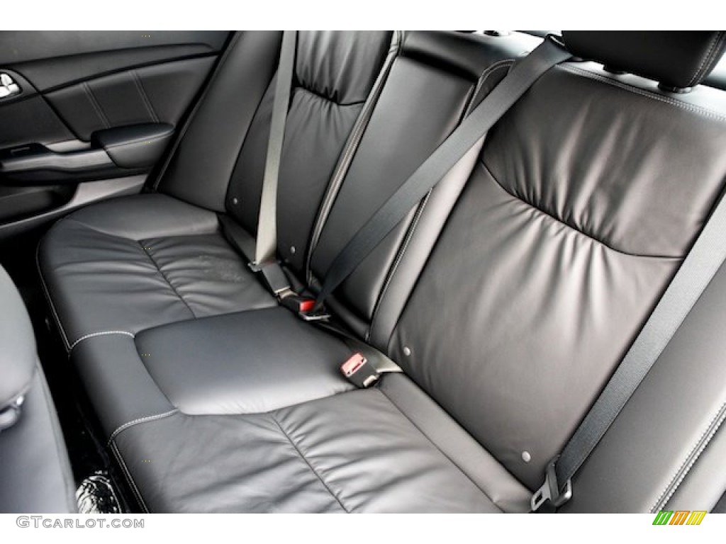 Black Interior 2013 Honda Civic EX-L Sedan Photo #76677939