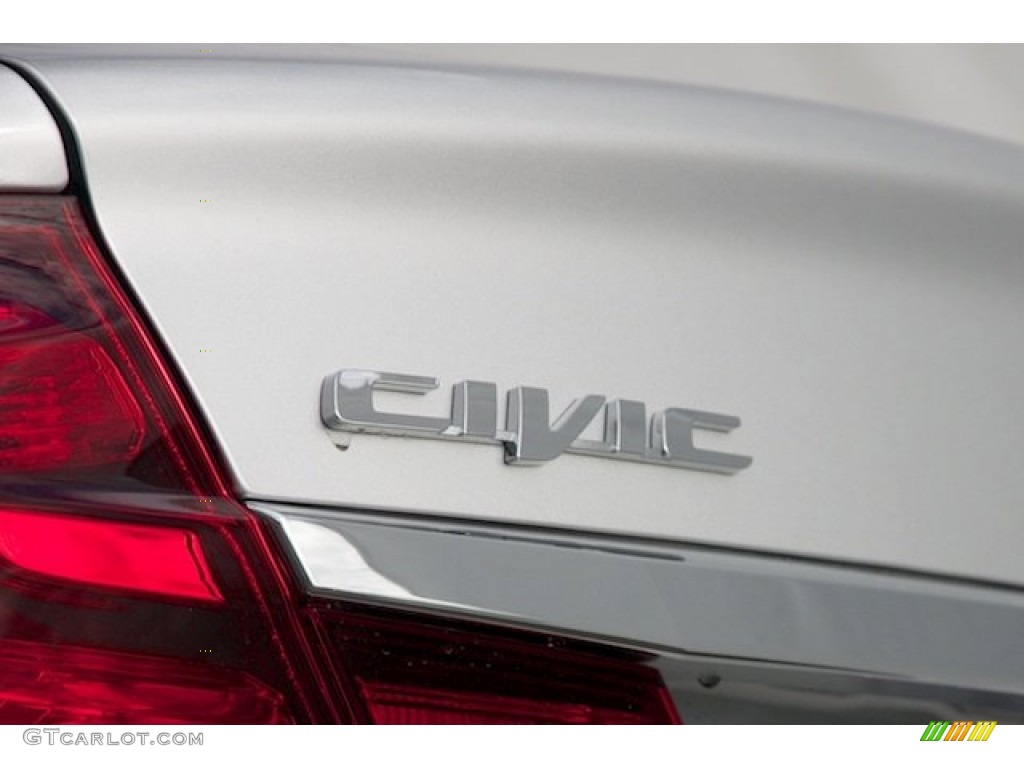 2013 Civic LX Sedan - Alabaster Silver Metallic / Black photo #4