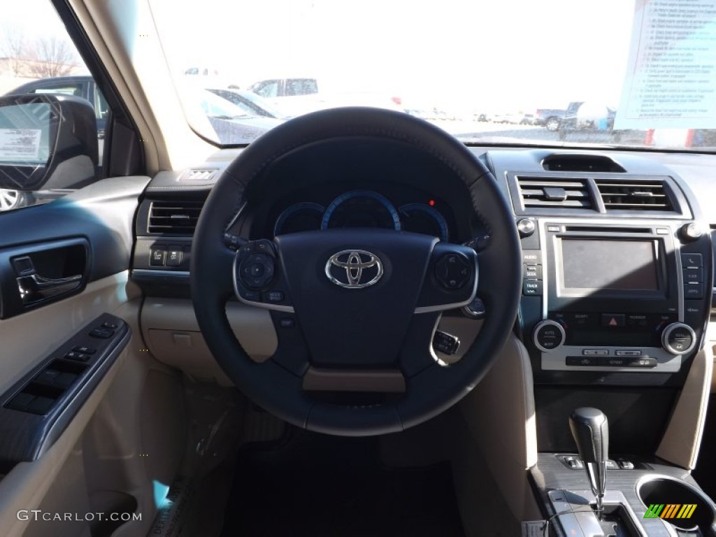 2013 Camry Hybrid XLE - Cosmic Gray Metallic / Ivory photo #12