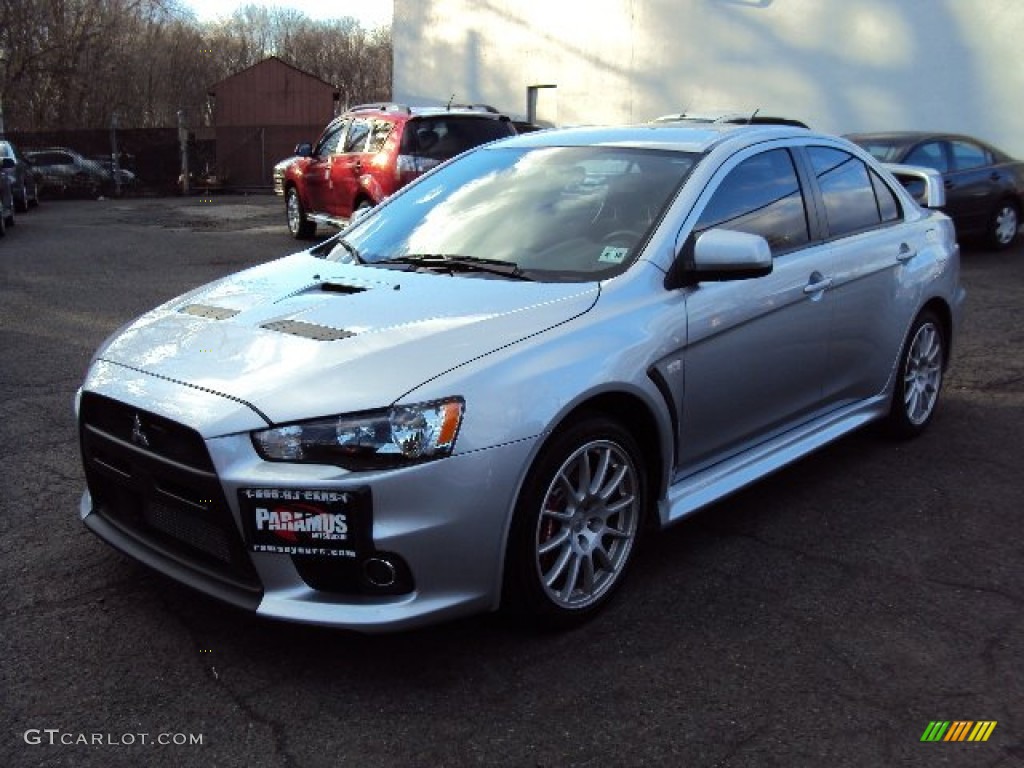 2011 Lancer Evolution GSR - Apex Silver Metallic / Black photo #1