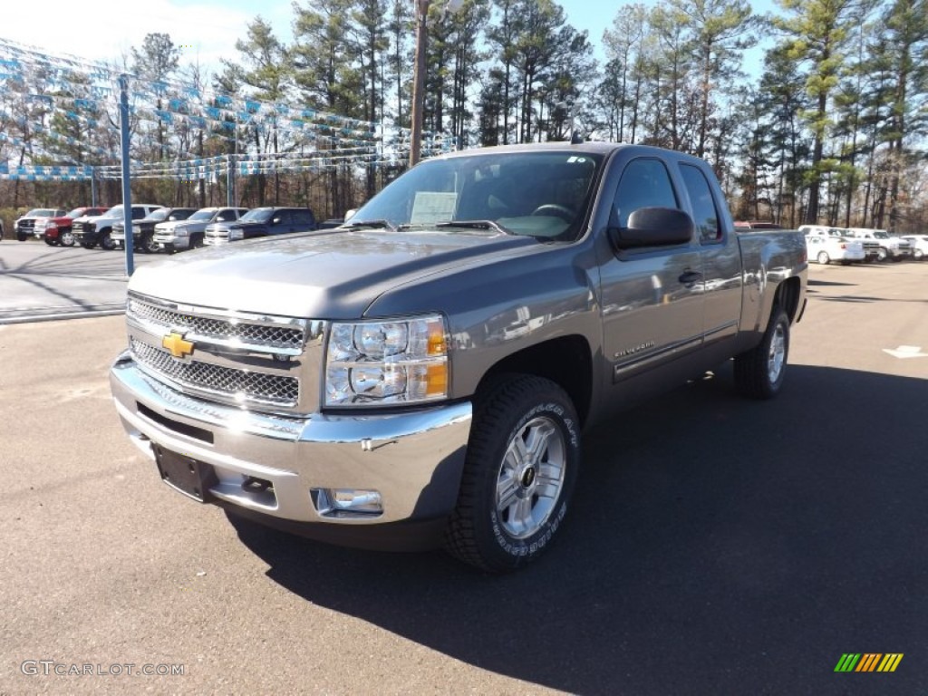 2013 Silverado 1500 LT Extended Cab 4x4 - Graystone Metallic / Ebony photo #2