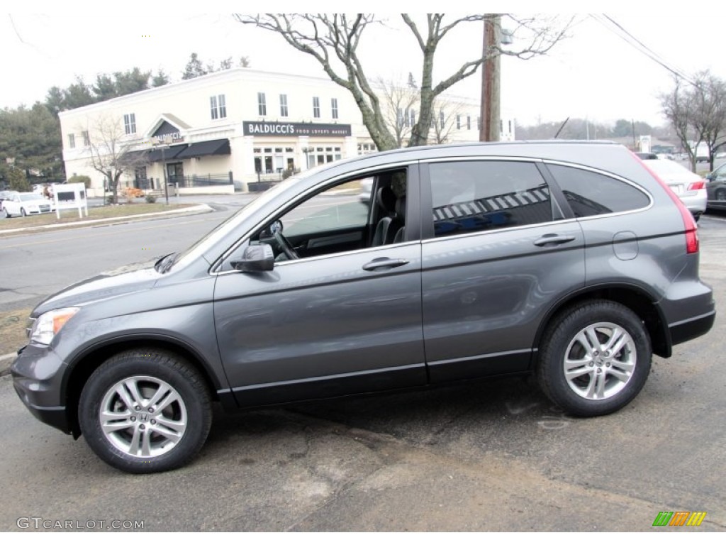 2010 CR-V EX-L AWD - Polished Metal Metallic / Black photo #11