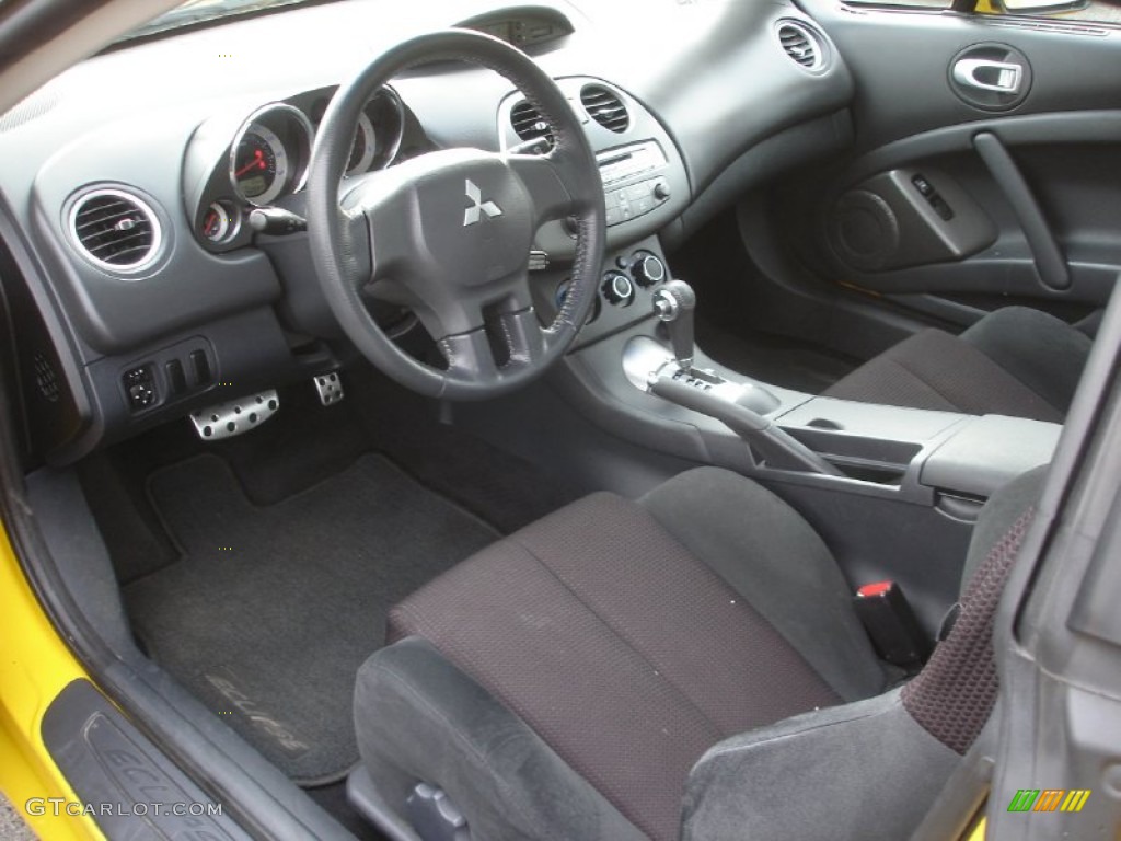 2009 Eclipse GS Coupe - Solar Satin Yellow / Dark Charcoal photo #10