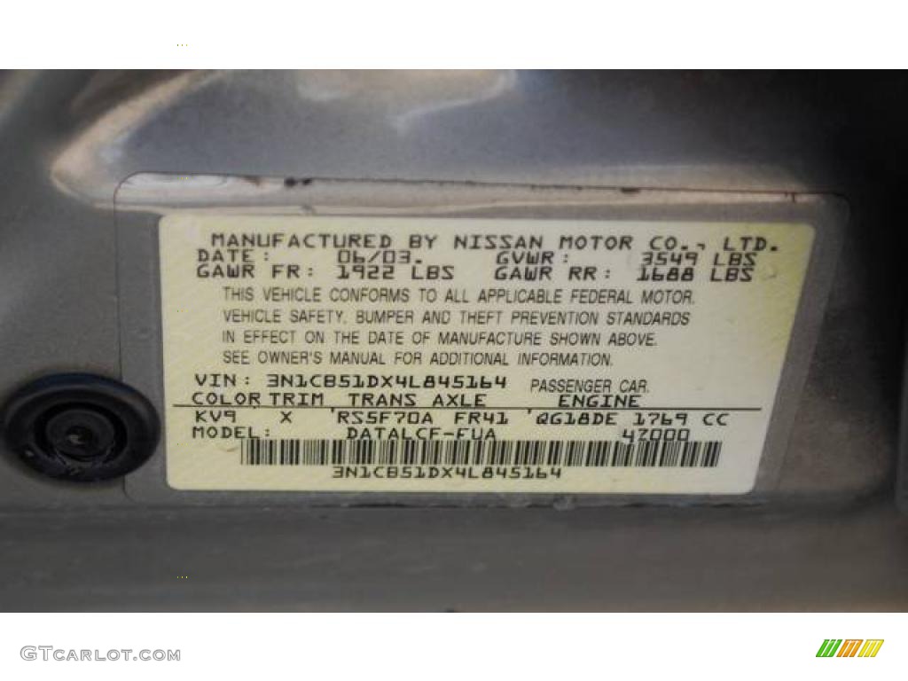 2004 Sentra 1.8 - Radium Gray / Taupe photo #32