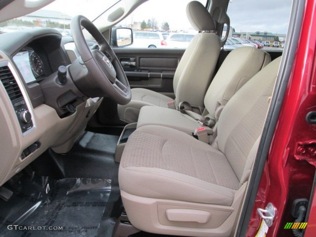 Light Pebble Beige/Bark Brown Interior 2012 Dodge Ram 2500 HD SLT Crew Cab 4x4 Photo #76687456