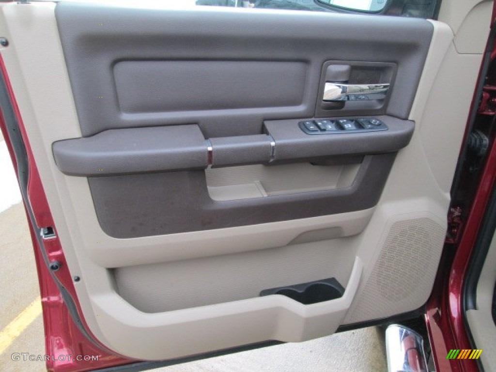 2012 Dodge Ram 2500 HD SLT Crew Cab 4x4 Light Pebble Beige/Bark Brown Door Panel Photo #76687732