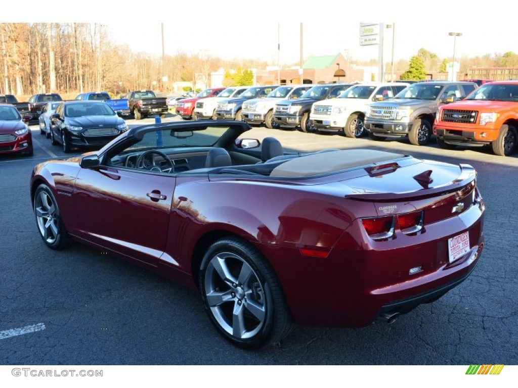 2011 Camaro LT/RS Convertible - Red Jewel Metallic / Beige photo #31