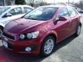 2013 Crystal Red Tintcoat Chevrolet Sonic LT Sedan  photo #1