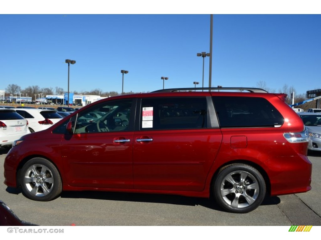 2013 Sienna SE - Salsa Red Pearl / Dark Charcoal photo #2