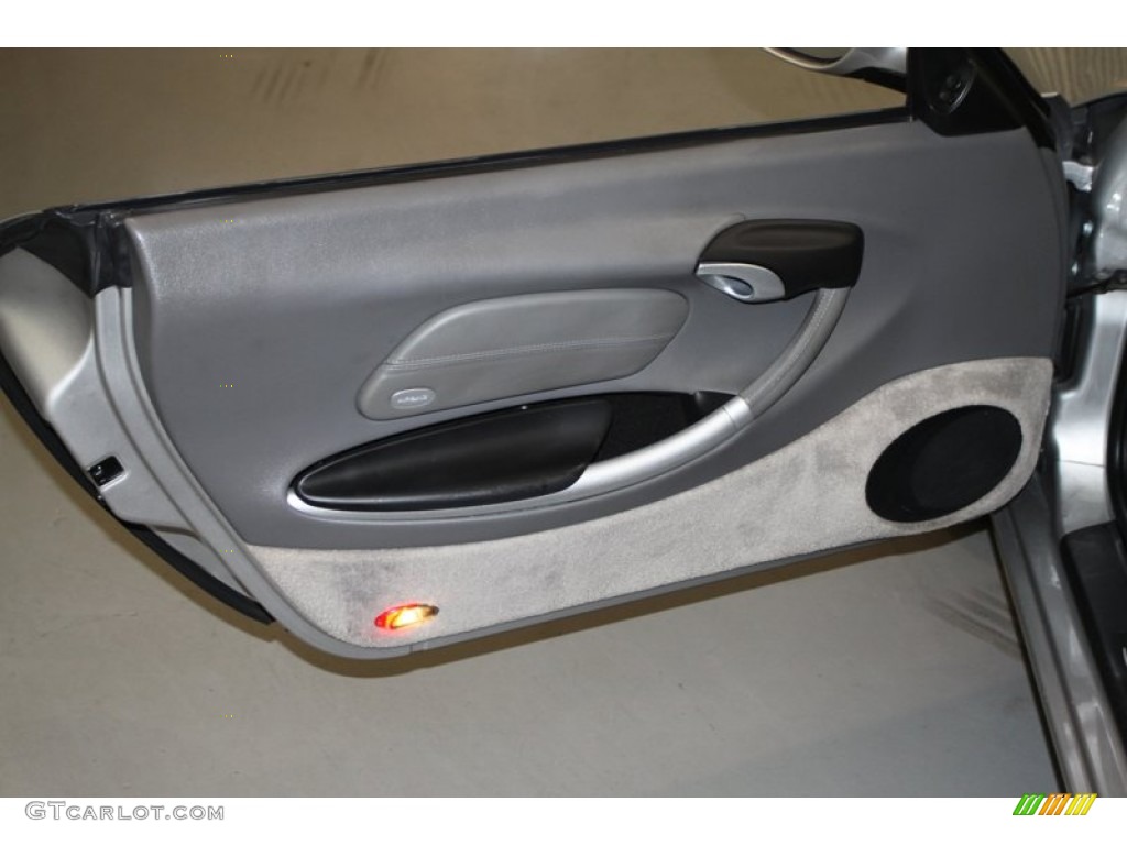 2004 Porsche Boxster S Graphite Grey Door Panel Photo #76692186