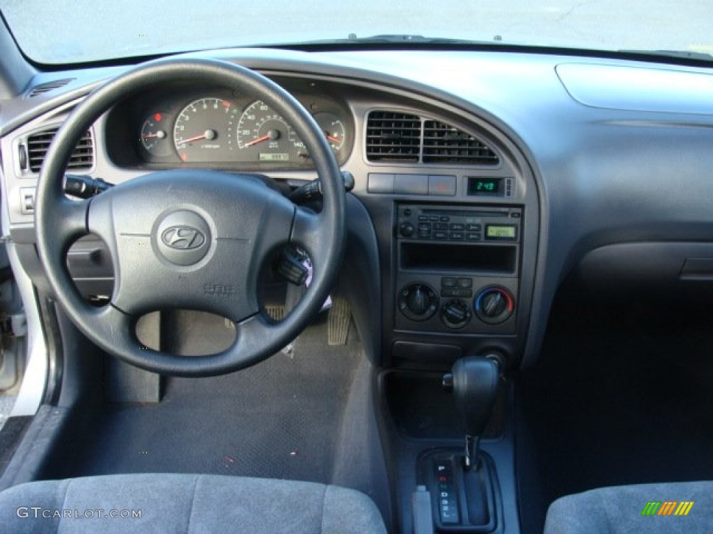 2003 Elantra GLS Sedan - Silver Pewter / Gray photo #11
