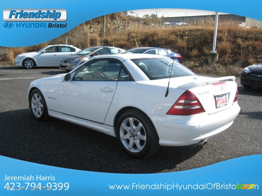 2001 SLK 230 Kompressor Roadster - Glacier White / Sienna Beige photo #9