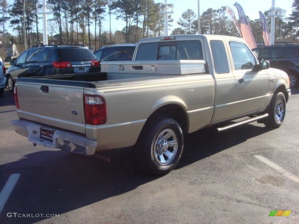 2002 Ranger XLT SuperCab - Harvest Gold Metallic / Medium Prairie Tan photo #4