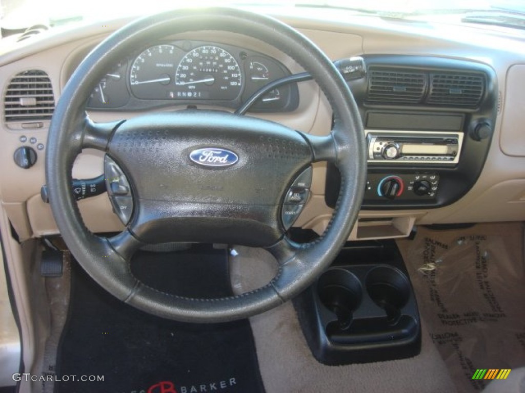 2002 Ranger XLT SuperCab - Harvest Gold Metallic / Medium Prairie Tan photo #13