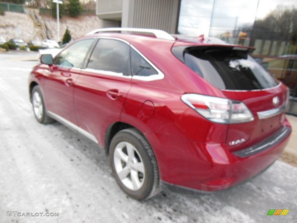 2010 RX 350 AWD - Matador Red Mica / Black/Brown Walnut photo #7