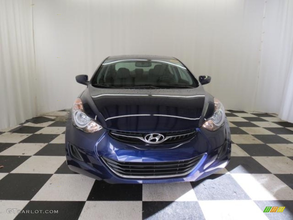 2012 Elantra GLS - Indigo Night Blue / Gray photo #2