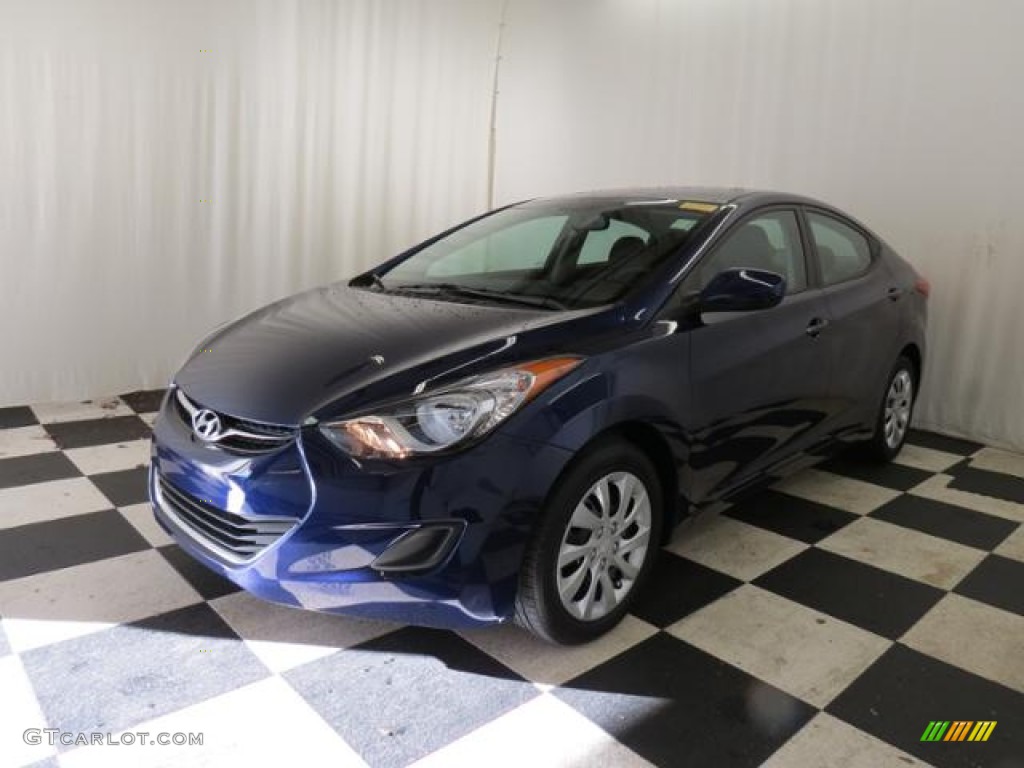 2012 Elantra GLS - Indigo Night Blue / Gray photo #3