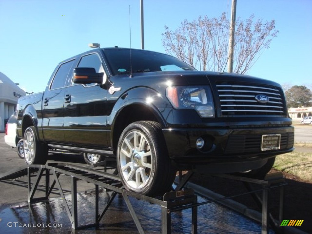 2011 F150 Harley-Davidson SuperCrew 4x4 - Ebony Black / Black/Silver Smoke photo #1