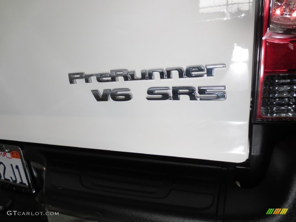 2013 Tacoma V6 SR5 Prerunner Double Cab - Super White / Graphite photo #10