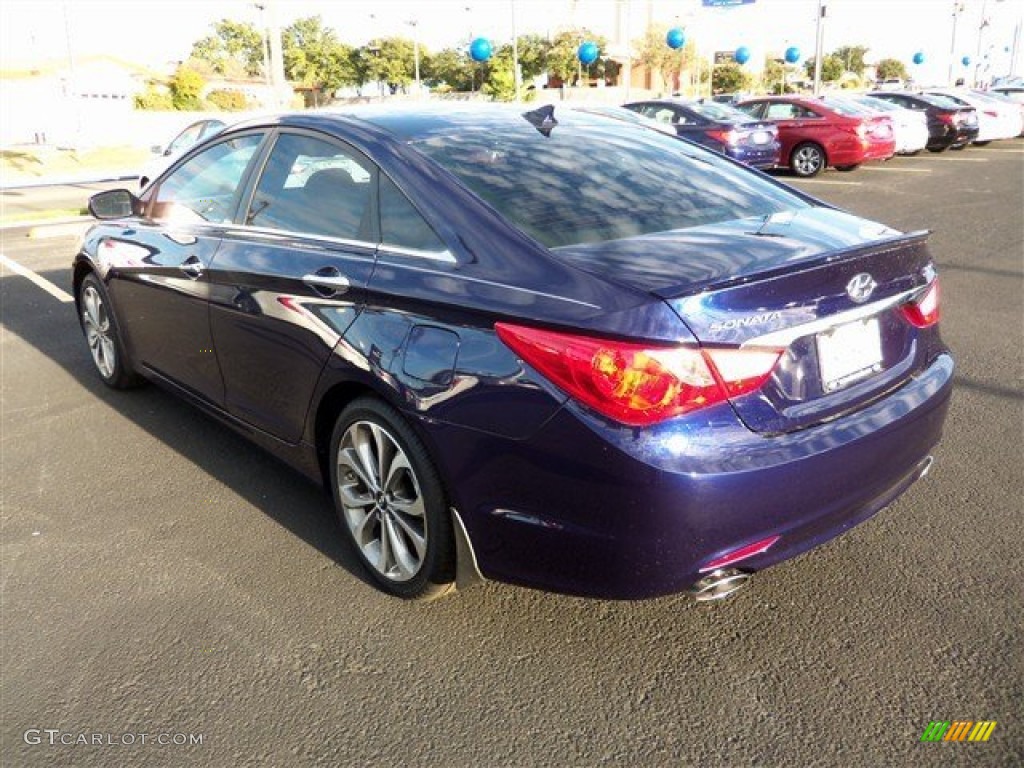 2013 Sonata SE 2.0T - Indigo Night Blue / Gray photo #6