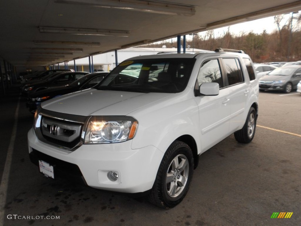 2009 Pilot EX-L 4WD - Taffeta White / Gray photo #1