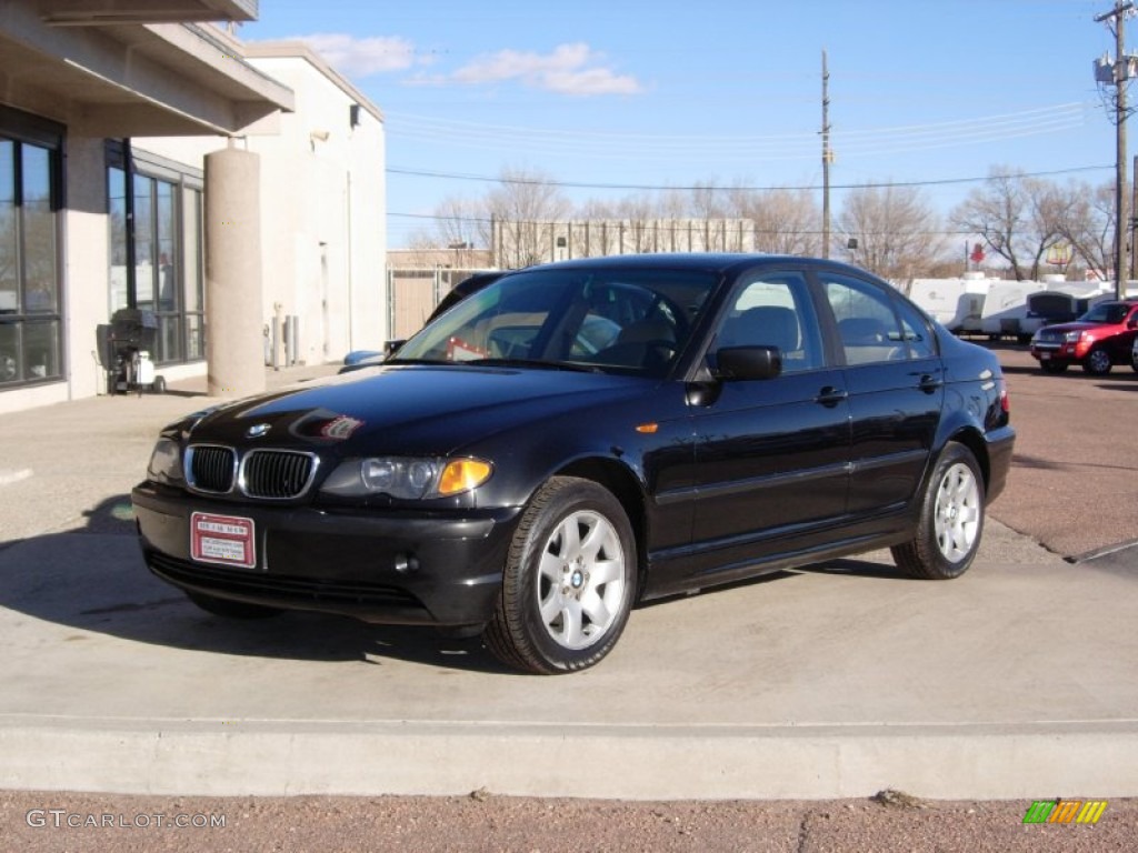2002 3 Series 325xi Sedan - Jet Black / Sand photo #16
