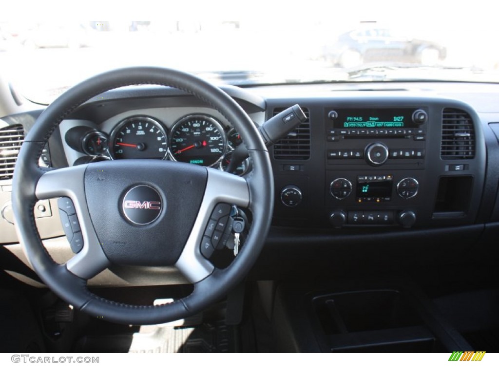 2013 GMC Sierra 1500 SLE Crew Cab 4x4 Ebony Dashboard Photo #76710955