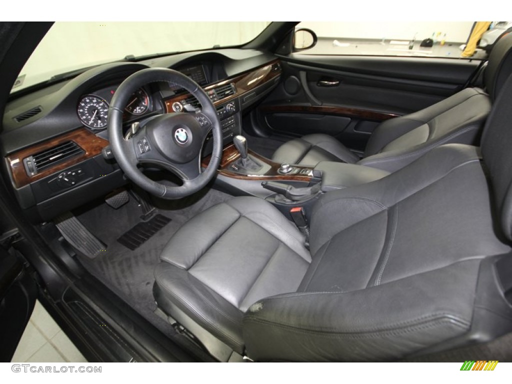 Black Interior 2008 BMW 3 Series 335i Convertible Photo #76712125